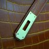 Hermes Kelly 32cm Bag In Orange Crocodile Leather - Image 3
