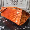 Hermes Kelly 32cm Bag In Orange Crocodile Leather - Image 13
