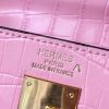 Hermes Kelly 32cm Bag In Pink Crocodile Leather - Image 2