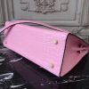 Hermes Kelly 32cm Bag In Pink Crocodile Leather - Image 8