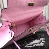 Hermes Kelly 32cm Bag In Pink Crocodile Leather - Image 4