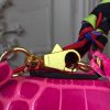 Hermes Kelly 32cm Bag In Rose Red Crocodile Leather - Image 2