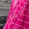 Hermes Kelly 32cm Bag In Rose Red Crocodile Leather - Image 12
