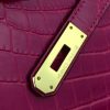 Hermes Kelly 32cm Bag In Rose Red Crocodile Leather - Image 7