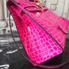 Hermes Kelly 32cm Bag In Rose Red Crocodile Leather - Image 5