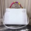 Hermes Kelly 32cm Bag In White Crocodile Leather - Image 12