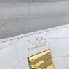 Hermes Kelly 32cm Bag In White Crocodile Leather - Image 6