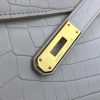 Hermes Kelly 32cm Bag In White Crocodile Leather - Image 4