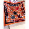 Hermes Orange Tatersale Cashmere Shawl 140 - Image 3