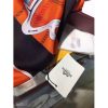 Hermes Orange Tatersale Cashmere Shawl 140 - Image 4