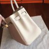 Hermes Beige Clemence Birkin 30cm Handmade Bag - Image 5