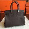 Hermes Cafe Clemence Birkin 30cm Handmade Bag - Image 8