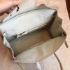 Hermes Pearl Grey Clemence Birkin 30cm Handmade Bag - Image 7