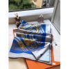 Hermes Blue Grand Manege A Jouets Shawl 140cm - Image 2