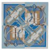 Hermes Blue Grand Manege A Jouets Shawl 140cm - Image 9