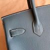 Hermes Blue Jean Epsom Birkin 30cm Handmade Bag - Image 6