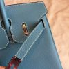 Hermes Blue Jean Epsom Birkin 30cm Handmade Bag - Image 9
