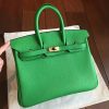 Hermes Bamboo Clemence Birkin 25cm Handmade Bag - Image 2