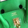 Hermes Bamboo Clemence Birkin 25cm Handmade Bag - Image 3