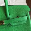Hermes Bamboo Clemence Birkin 25cm Handmade Bag - Image 8