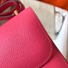 Hermes Mini Constance 18cm Rose Lipstick Epsom Bag - Image 4