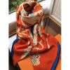 Hermes Piment Cavalcadour Morning Shawl 140cm - Image 4