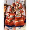 Hermes Piment Cavalcadour Morning Shawl 140cm - Image 5