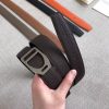 Hermes Etrier Buckle Belt & Chocolate Clemence 32 MM Strap - Image 2