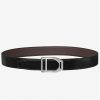 Hermes Etrier Buckle Belt & Chocolate Clemence 32 MM Strap - Image 5
