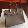 Hermes Etoupe Clemence Birkin 25cm Handmade Bag - Image 2