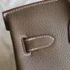 Hermes Etoupe Clemence Birkin 25cm Handmade Bag - Image 5