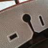 Hermes Etoupe Clemence Birkin 25cm Handmade Bag - Image 6