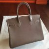Hermes Etoupe Clemence Birkin 25cm Handmade Bag - Image 7