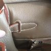 Hermes Etoupe Clemence Birkin 25cm Handmade Bag - Image 9