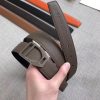 Hermes Etrier Buckle Belt & Taupe Clemence 32 MM Strap - Image 3