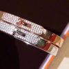 Hermes Rose Gold Small Kelly Bracelet With Diamonds - Image 3