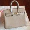 Hermes Grey Clemence Birkin 25cm Handmade Bag - Image 7