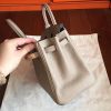 Hermes Grey Clemence Birkin 25cm Handmade Bag - Image 8
