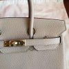 Hermes Grey Clemence Birkin 25cm Handmade Bag - Image 9