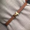 Hermes Mini Constance Belt Buckle & Brown Epsom 24 MM Strap - Image 2