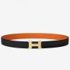 Hermes Mini Constance Belt Buckle & Orange Epsom 24 MM Strap - Image 8