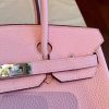Hermes Pink Clemence Birkin 25cm Handmade Bag - Image 2