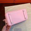 Hermes Pink Clemence Birkin 25cm Handmade Bag - Image 8