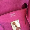 Hermes Rose Lipstick Clemence Birkin 25cm Handmade Bag - Image 7
