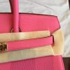 Hermes Rose Lipstick Clemence Birkin 25cm Handmade Bag - Image 8