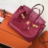 Hermes Ruby Epsom Birkin 30cm Handmade Bag - Image 8