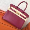 Hermes Ruby Epsom Birkin 30cm Handmade Bag - Image 9