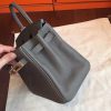 Hermes Vert Gris Clemence Birkin 25cm Handmade Bag - Image 2