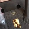 Hermes Vert Gris Clemence Birkin 25cm Handmade Bag - Image 5
