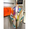 Hermes Blue Rocabar Shawl 140cm - Image 4